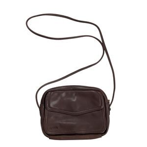 Fossil Brown Leather Crossbody Envelope Style Pocketbook Bag Purse Organizer